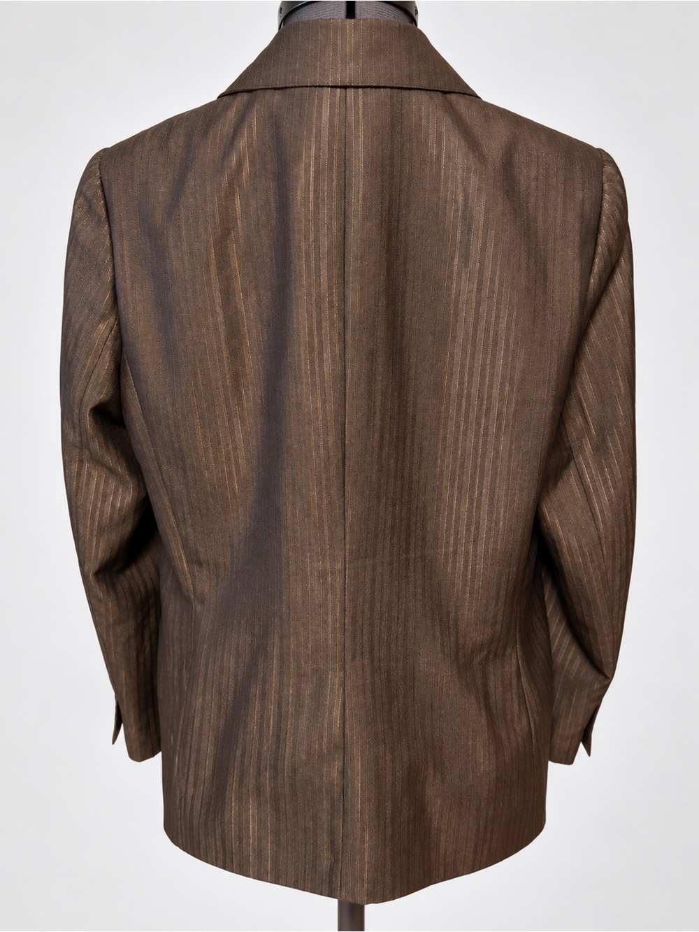 Kasper Brown Metallic Pinstripe Blazer Size 14 Tailored Career Suit Jacket - Picture 3 of 6